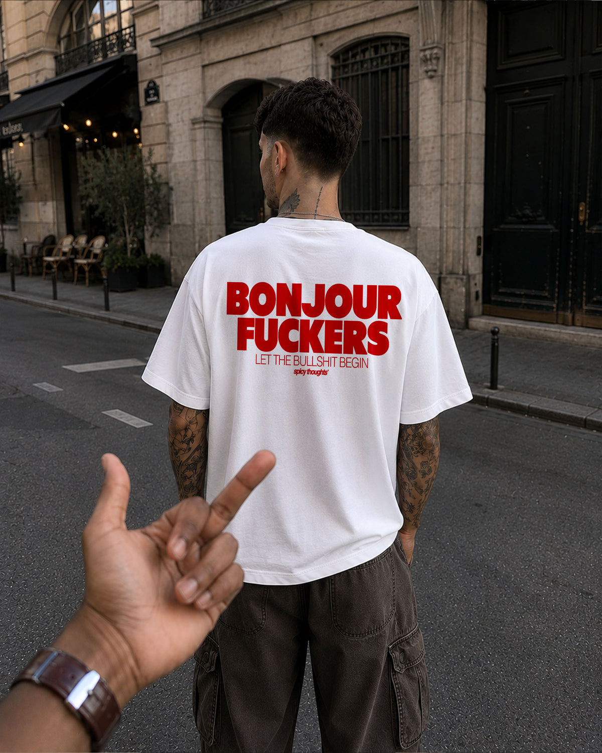 Heavy Oversized Tee - Bonjour Fuckers
