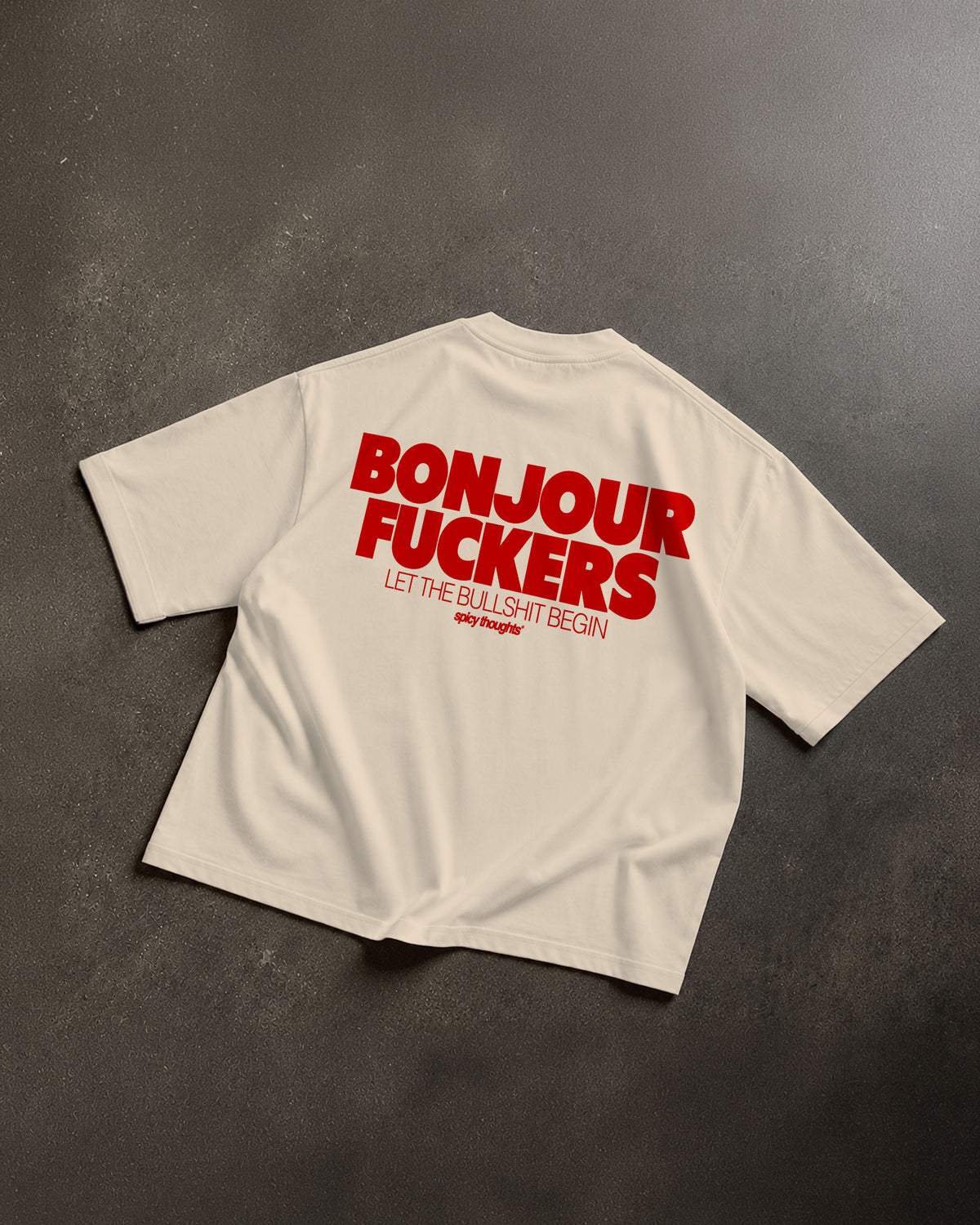 Heavy Oversized Tee - Bonjour Fuckers