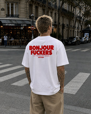 Heavy Oversized Tee - Bonjour Fuckers