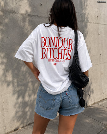 Heavy Oversized Tee - Bonjour Bitches