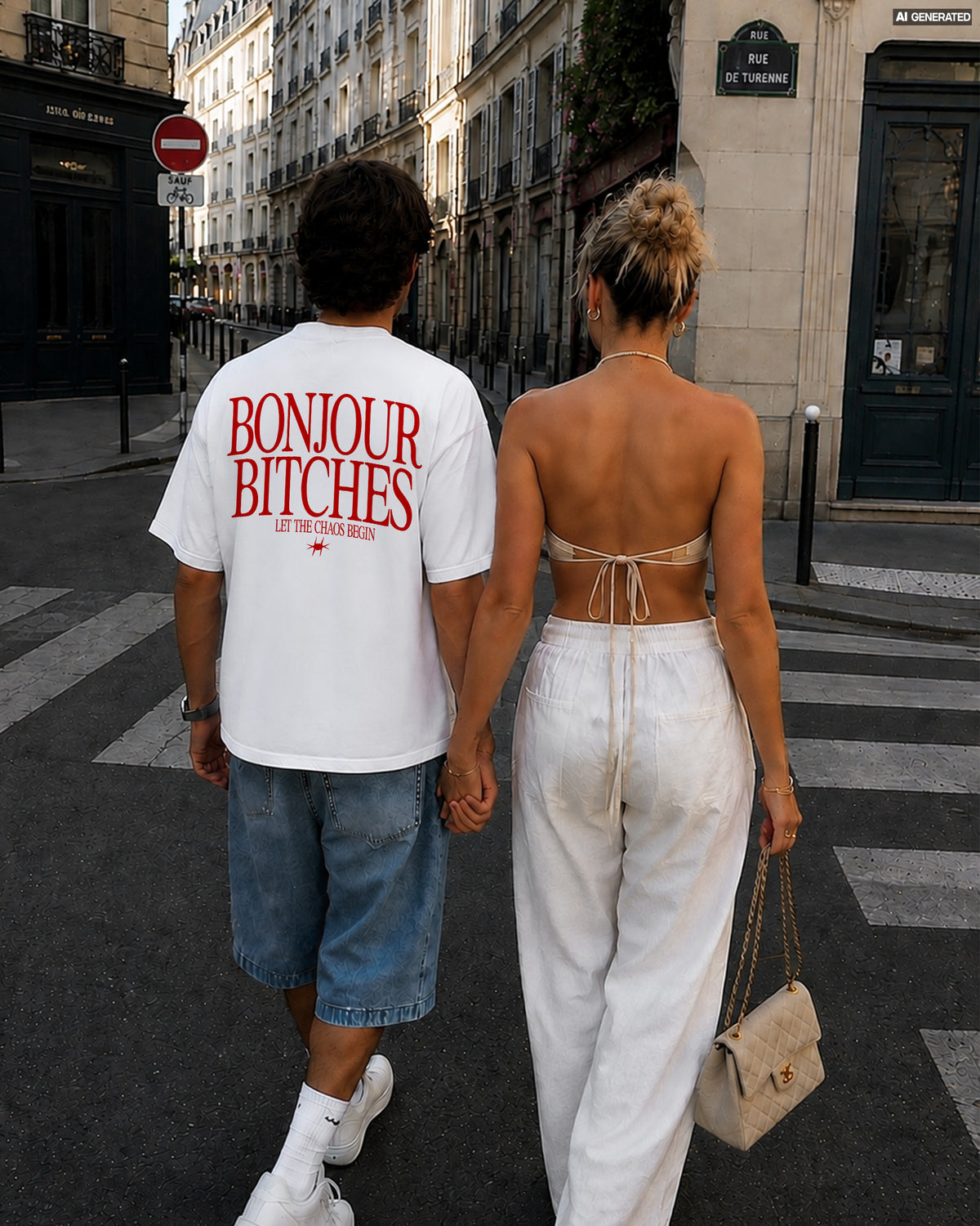 Heavy Oversized Tee - Bonjour Bitches