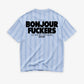Pinstripe Tee - Bonjour Fuckers