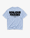 Pinstripe Tee - Bonjour Fuckers