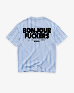 Pinstripe Tee - Bonjour Fuckers