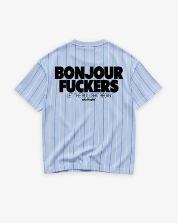 Pinstripe Tee - Bonjour Fuckers