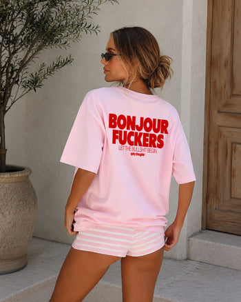 Heavy Oversized Tee - Bonjour Fuckers