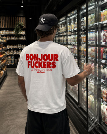 Heavy Oversized Tee - Bonjour Fuckers