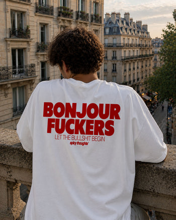 Heavy Oversized Tee - Bonjour Fuckers
