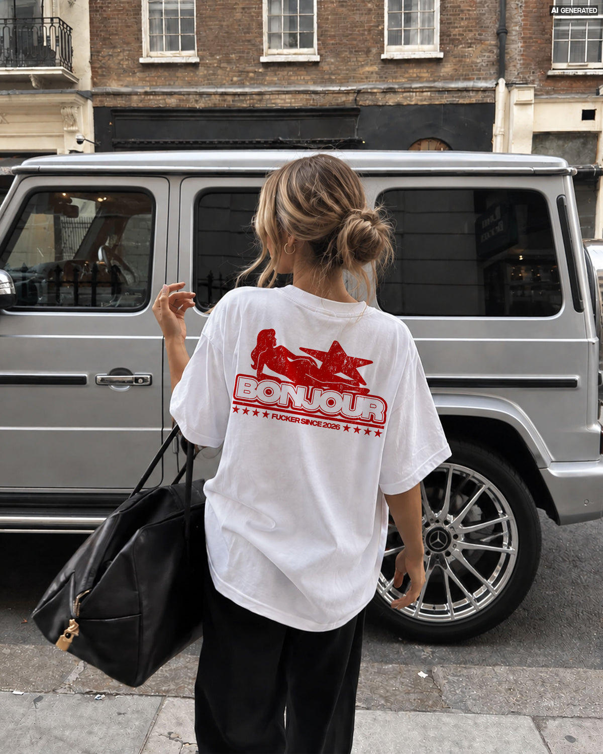 Heavy Oversized Tee - Bonjour Fuckers V2