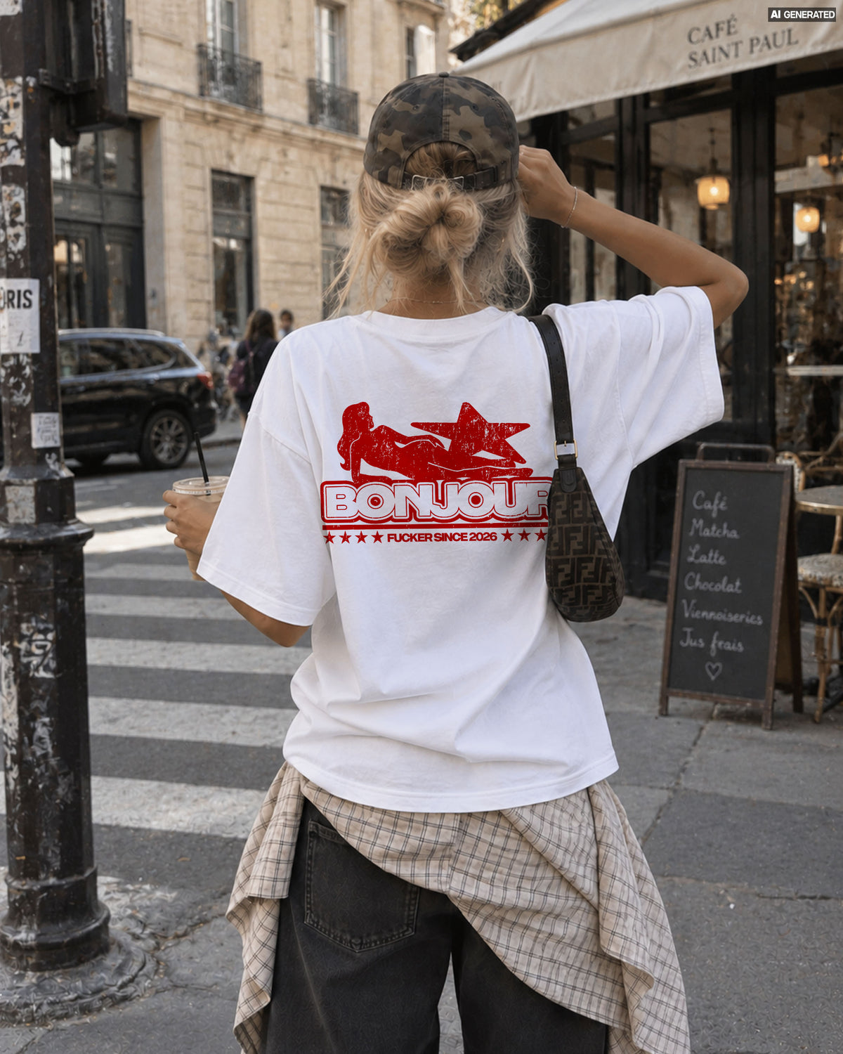 Heavy Oversized Tee - Bonjour Fuckers V2