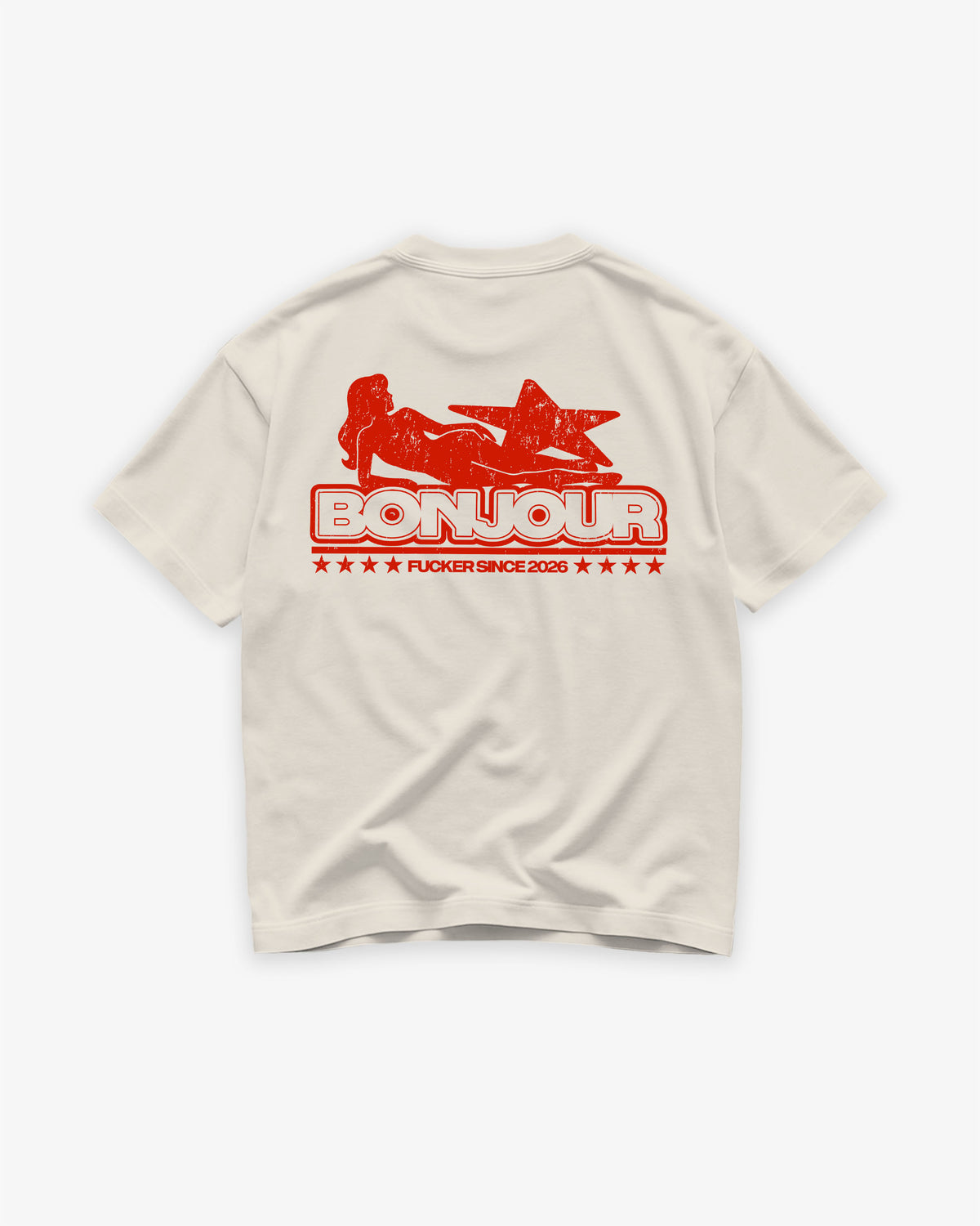 Heavy Oversized Tee - Bonjour Fuckers V2