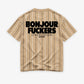 Pinstripe Tee - Bonjour Fuckers