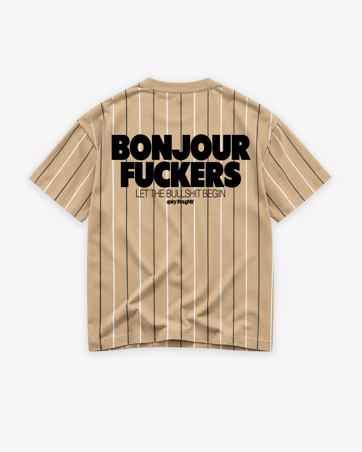 Pinstripe Tee - Bonjour Fuckers