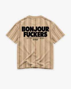 Pinstripe Tee - Bonjour Fuckers
