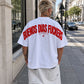 Heavy Oversized Tee - Buenos Dias Fuckers Back Arch