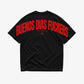 Heavy Oversized Tee - Buenos Dias Fuckers Back Arch