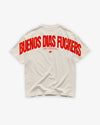 Heavy Oversized Tee - Buenos Dias Fuckers Back Arch
