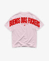 Heavy Oversized Tee - Buenos Dias Fuckers Back Arch