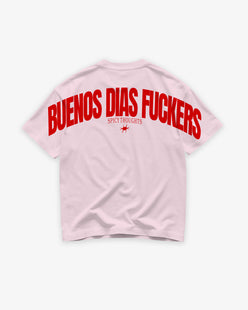 Heavy Oversized Tee - Buenos Dias Fuckers Back Arch