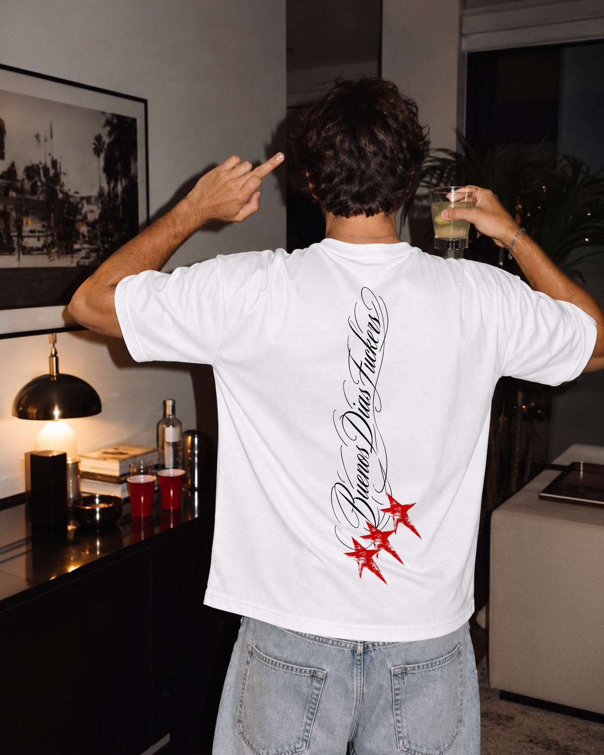 Heavy Oversized Tee - Buenos Dias Fuckers Stars