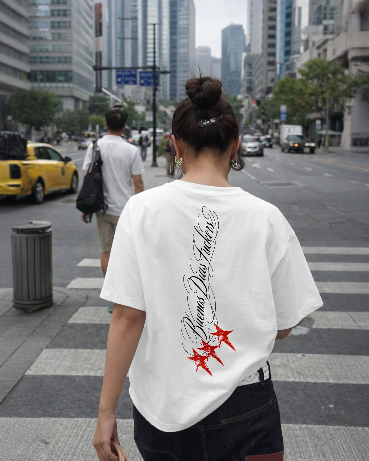 Heavy Oversized Tee - Buenos Dias Fuckers Stars