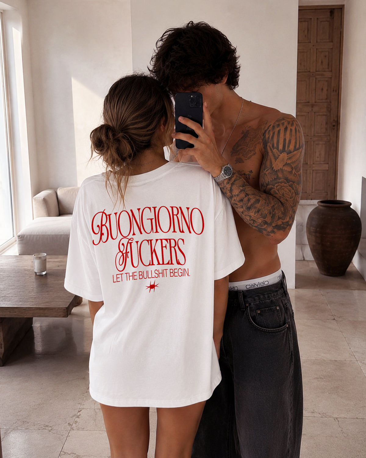 Heavy Oversized Tee - Buongiorno Fuckers