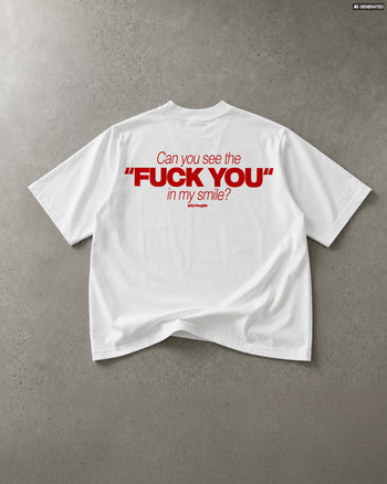 Heavy Oversized Tee - Can You See The Fuck You In My Smile