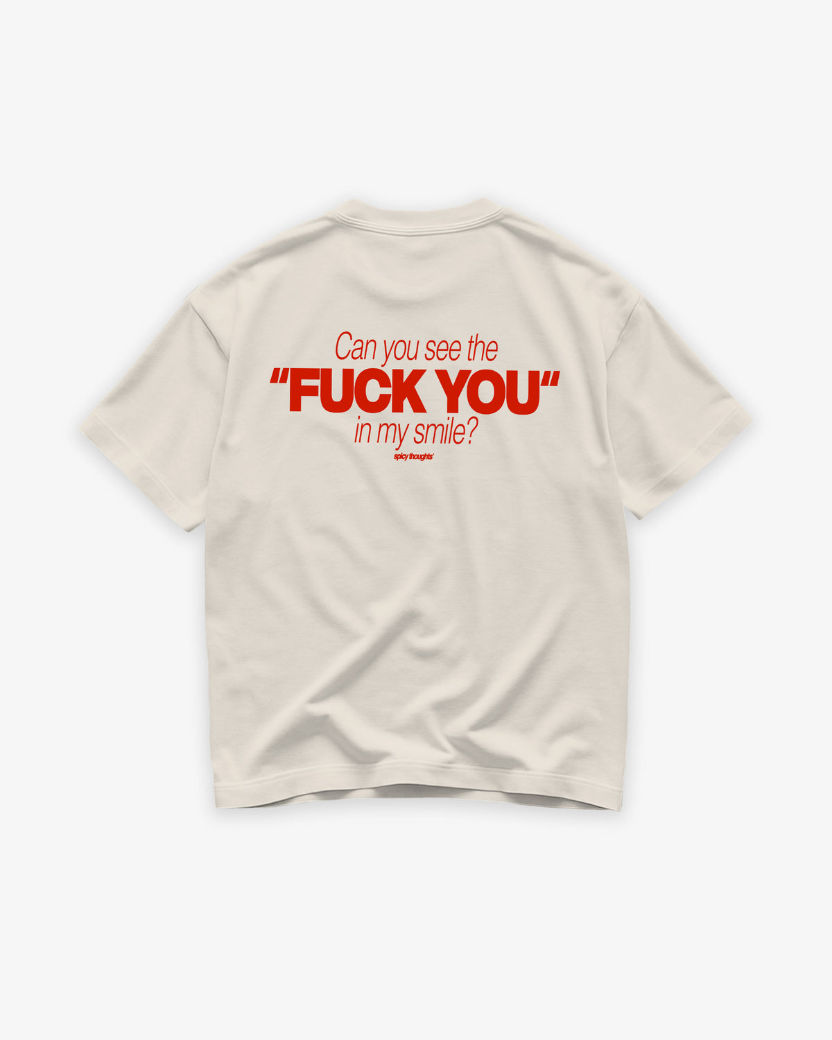 Heavy Oversized Tee - Can You See The Fuck You In My Smile