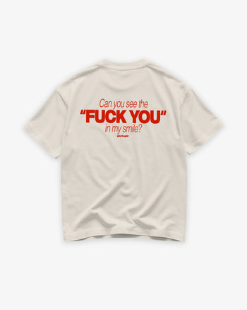 Heavy Oversized Tee - Can You See The Fuck You In My Smile