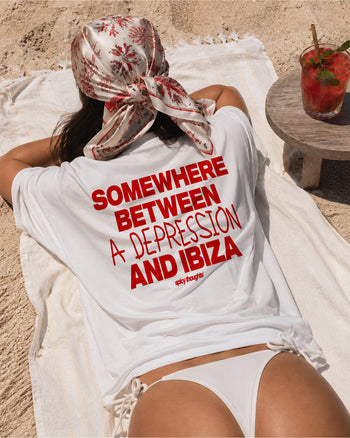 Heavy Oversized Tee - Somewhere Between A Depression And Ibiza