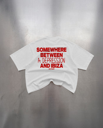 Heavy Oversized Tee - Somewhere Between A Depression And Ibiza
