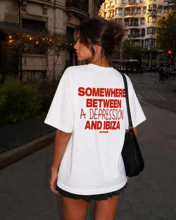 Heavy Oversized Tee - Somewhere Between A Depression And Ibiza