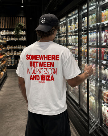 Heavy Oversized Tee - Somewhere Between A Depression And Ibiza