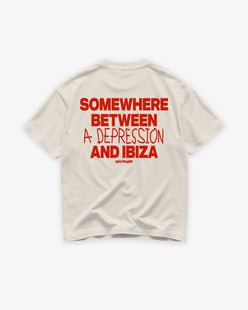 Heavy Oversized Tee - Somewhere Between A Depression And Ibiza