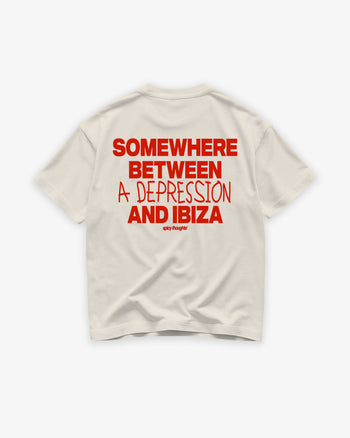 Heavy Oversized Tee - Somewhere Between A Depression And Ibiza