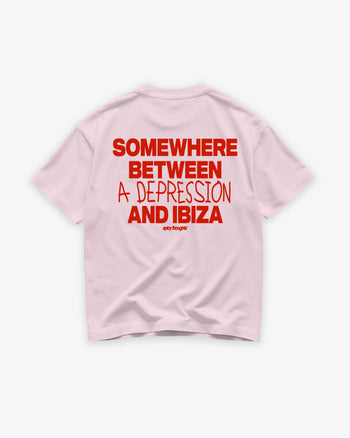 Heavy Oversized Tee - Somewhere Between A Depression And Ibiza