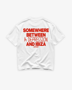 Heavy Oversized Tee - Somewhere Between A Depression And Ibiza