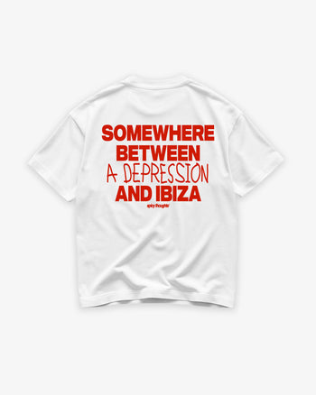 Heavy Oversized Tee - Somewhere Between A Depression And Ibiza