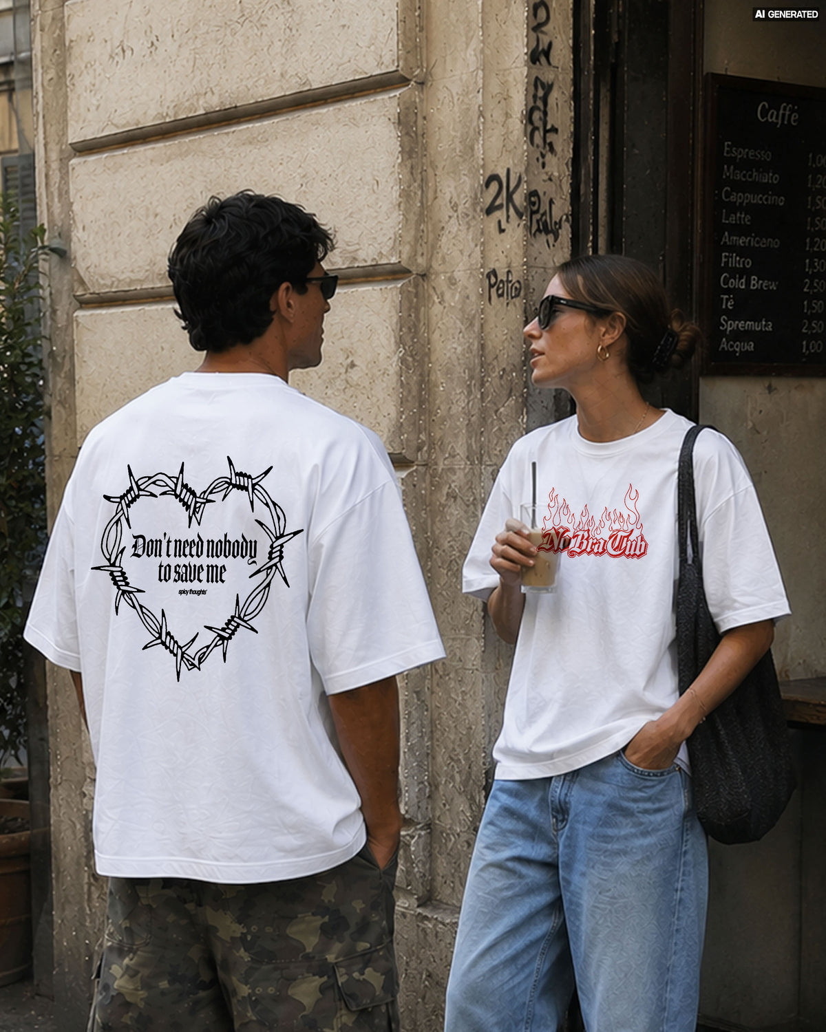 Heavy Oversized Tee - Don’t Need Nobody To Save Me