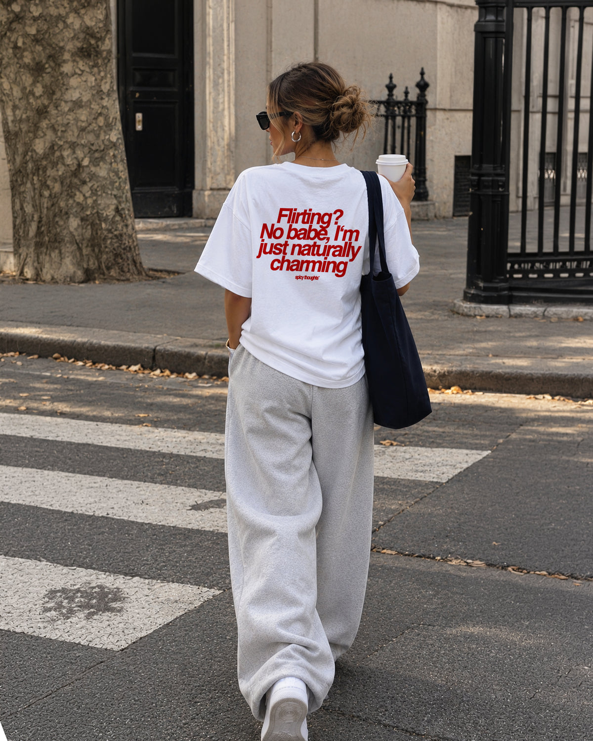 Heavy Oversized Tee - Flirting? No babe, I’m just naturally charming