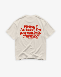Heavy Oversized Tee - Flirting? No babe, I’m just naturally charming