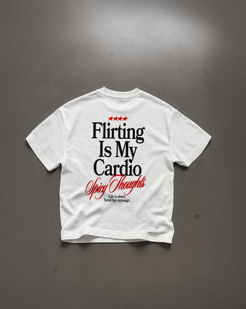 Heavy Oversized Tee - Flirting Is My Cardio