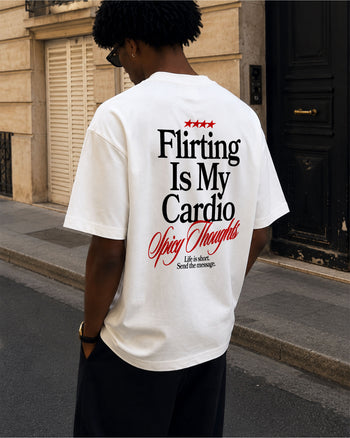 Heavy Oversized Tee - Flirting Is My Cardio