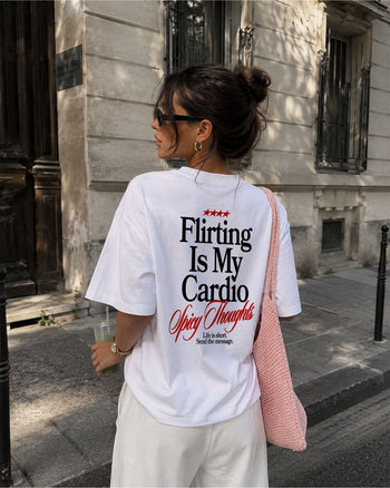 Heavy Oversized Tee - Flirting Is My Cardio