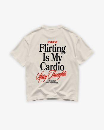 Heavy Oversized Tee - Flirting Is My Cardio