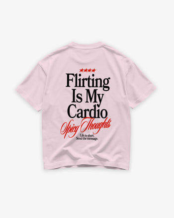 Heavy Oversized Tee - Flirting Is My Cardio