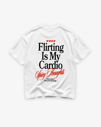 Heavy Oversized Tee - Flirting Is My Cardio