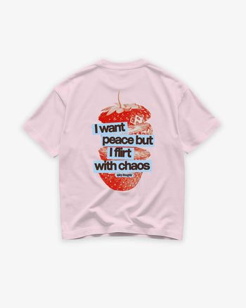 Heavy Oversized Tee - I Want Peace But I Flirt With Chaos