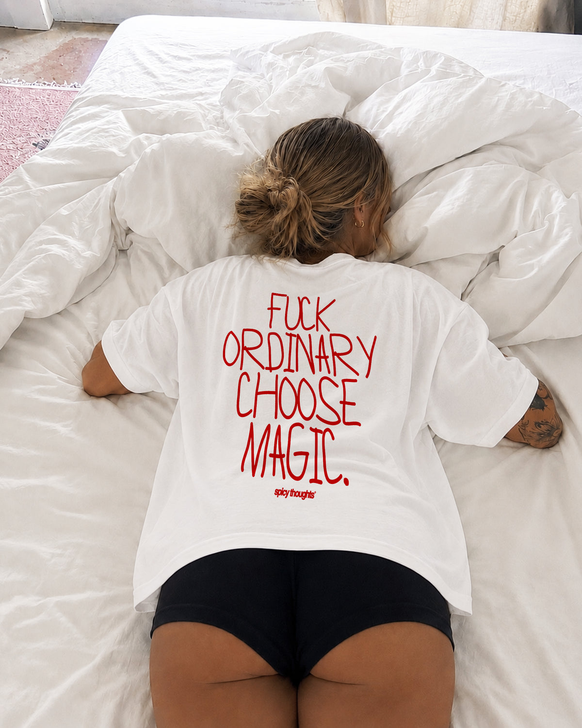 Heavy Oversized Tee - Fuck Ordinary, Choose Magic