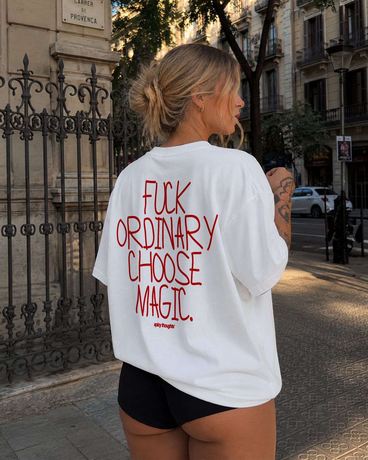 Heavy Oversized Tee - Fuck Ordinary, Choose Magic